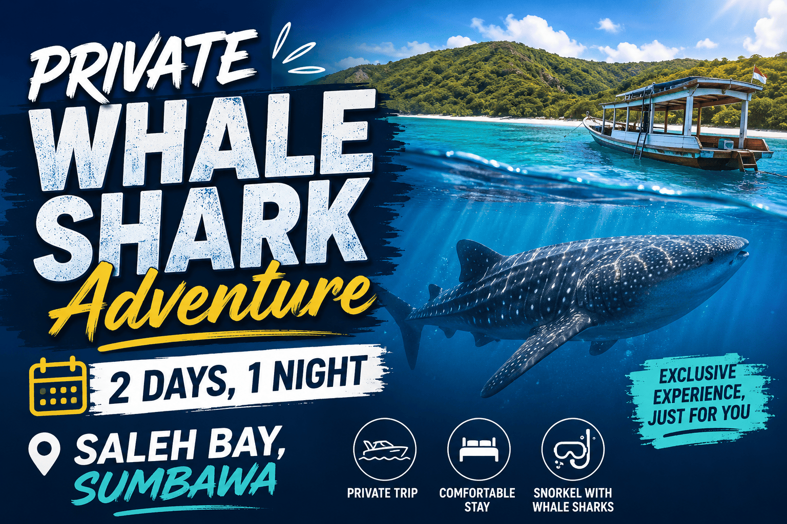 Private Whale Shark Adventure: 2 Days, 1 Night (Saleh Bay, Sumbawa)